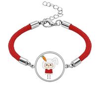 Animal Hare Nature White Carrot UU Lucky Red String Bracelet Rope Bracelet Handmade