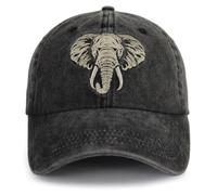 Animal Hat for Women Men, Funny Adjustable Embroidered Wild Animals Baseball Cap, Elephant, One size