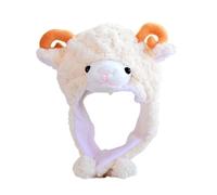 Animal Hats for Adults Plush Sheep Shape Dress Up Party Headwear | Furry Hat for Halloween School Play Drama Performance Stage Carnival Festival Holiday Birthday