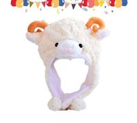 Animal Hats for Kids Plush Sheep Shape Cosplay Costume Party Headwear | soft plush texture, comfortable to wear, party cosplay accessory, fits most kids