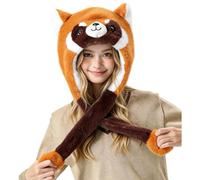 Animal Hats for Kids | Raccoon Shape Cartoon Soft Texture Headwear - Plush Animal Ear Hat - for Girls Teens Cosplay Costume Outdoor Cold Weather Holiday Daily Use Party Gatherings