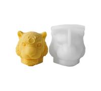 Animal Head Plaster Mould for Making Plaster Soap Fondant Decorations, Silicone Mould, Chocolate Baking Diys, Craft, Gypsum Ornament
