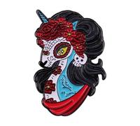 Animal Head Skull Enamel Pin - Fox, Wolf, Crow, Cat, Unicorn, Deer