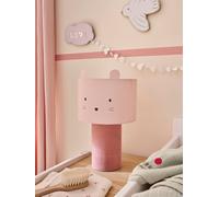 Animal head table lamp with velvet base rose