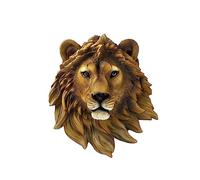 Animal Head Wall Decor, Wolf, Lion, Tiger, Leopard, Bear Head Decor 9" Handmade Ecofriendly Resin Taxidermy Leopard Face Wall Hanging Decor For Living Room, Bedroom, Farmhouse ( Color : Natural color