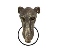Animal Heads Statues Wall Decor, Creative Dog Head Door Knocker, Dog Head Wall Hanging Art Decor, Hand-Panited Resin Crafts Personalized Wall Art Hanging Decoration