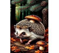 Animal Hedgehog Mushroom 1000 Piece Jigsaw Puzzle for Adults, Creativity, Challenging and Difficult Puzzle, Brain Teaser Puzzles for Adults 1000 Pieces for The Whole for Women, Men