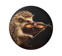Animal Hedgehog Music Violin Button Pins 1 Pc, 2.4 Inch Round Button Badges Metal Personalized Picture Photo Pin Buttons Kit For Craft Supplies Christmas Diy Party Projects, 5 PCS, One size
