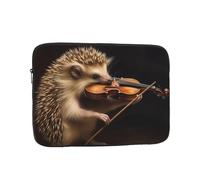Animal Hedgehog Music Violin Laptop Case Sleeve 13 inch Laptop Bag Shockproof Computer Carrying Cover Protective Notebook Case