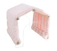 Animal Hide Tunnel, Indoor Plush Habitat Tube, 7.87x7.87x8.07 Inches, Soft Enclosure with Clear Acrylic Door, Hamster Bunny Chinchilla, Cozy Cage Shelter, Space-Saving House for Resting and Play