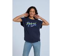 Animal Holly Womens Script T-Shirt Navy Women's Size 8