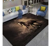 Animal Horse 3D Printing Bedroom Carpet 100 X 150 Cm - Indoor Doorway Non-Slip Floor Mat Carpet - Soft Touch - Polyester - Easy To Clean - Suitable For Dining Room, Kitchen, Table, Home /8570815008543