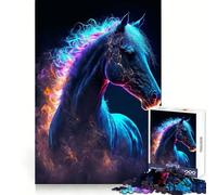 Animal Horse Galaxy 1000 Piece Jigsaw Puzzles for Adults Jigsaw Mental Sharpness Quiet Enjoyment Smooth Edges Heartfelt Gift (50x75cm)