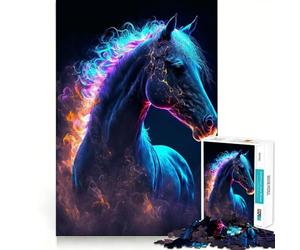 Animal Horse Galaxy 1000-piece Puzzle for Teenagers Mind Skill Fun Uniform Size Precise Pieces Relaxing Indoor Group Activity (38x26cm)