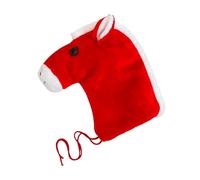 Animal Horse Hat Costume - Soft Plush Ear Coverage, PP Cotton Headwear, Funny Creative Hat | Durability Fabri Lunar New Year Cosplay Performance Photo Props Masquerade Party Outdoor Celebration