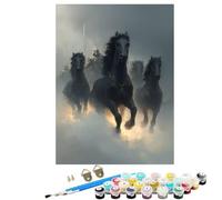 Animal Horse Paint by Numbers for Adults With Frame, Paint by Numbers, Easy Diy Oil Painting Kits on Canvas with Brushes, Hobbies for Women, Painting for Home Wall Decor Gifts 16x22 in BJHDK543