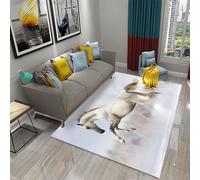Animal Horse Rugs Living Room Bedroom 3D Printed Floor Door Mat Non-Slip Inner Treads Kitchen Carpet Cushion - Polyester Soft Touch Easy Clean 50 X 80 Cm - For Sofa Mat Door Mat Kitchen /7405369287931