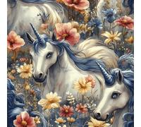 Animal Horse Self Adhesive Wallpaper Blue Plants Flower Contact Paper Peel and Stick Wallpaper Thicken Waterproof Matte with Sticky Back Canvas Wall Cabinets Furniture Stickers Decorate 0.52×10 m