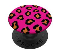 Animal Hot Pink Cheetah Print Leopard Design PopSockets Swappable PopGrip