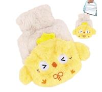 Animal Hot Water Bottle - Cute Plush Hand Warmer, Thermal Compress Pouch with Removable Stuffed Cover, Sturdy Leakproof Rubber Core, Ideal for Shoulder Waist Body
