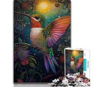 Animal Hummingbird 1000 Pieces Jigsaw Puzzle for Adults& Teens,Help The Brain Exercise Addictive Toys to Cultivate Patience Suitable for Couples (38x26cm)
