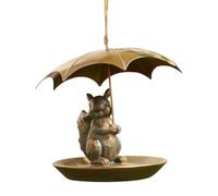 Animal Hummingbird Feeder With Umbrella With Seeds Tray Squirrel Dog Birds Metal Holding Umbrella Feeder