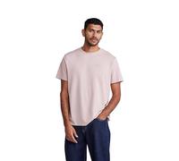 Animal Icon Mens Plain Cotton T-Shirt - Lightweight Relaxed Fit Everyday Use Top - Spring Summer Walking, Hiking, Outdoors & Trekking Light Pink XL