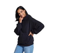 Animal Idol Womens Drop Shoulder Hoodie - Soft & Cosy Beach Jumper with Kangaroo Pocket, Elasticated Cuffs & Hem - Autumn Winter Walking, Hiking & Outdoors Jet Black Women's Size 6