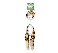 Animal Instincts Jungle Buddies Tiger Plush Dog Toy with Squeaker, Large