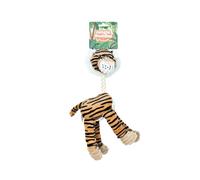 Animal Instincts Jungle Buddies Tiger Plush Dog Toy with Squeaker, Small