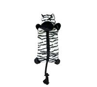Animal Instincts Jungle Buddies Zebra Plush Dog Toy with Squeaker, 30 cm
