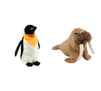 Animal Instincts Snow Mates Pedro Penguin, Squeaky Soft Plush Chew Companion Dog Toy - Large & Snow Mates Winston Walrus, Squeaky Soft Plush Chew Companion Dog Toy - Large