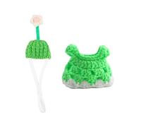 Animal Interlaced Dress and Hat Combination Ventilated Pet Clothing for Gerbils Gerbils Photo Stalks Parties Small Pet Weave Costume Outfit