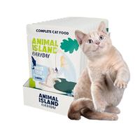 Animal Island Complete Wet Cat Food for Adult Cats Shredded White Fish Cod Fillets in Aromatic Broth with Chicken and Tapioca Starch Pouches, 12 x 85g