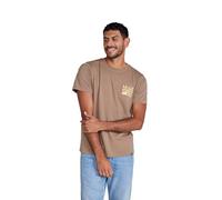 Animal Jacob Mens Cotton T-Shirt - Lightweight & Comfortable Tee in Soft Fabric, Relaxed fit - for Spring Summer, Beach, Holiday & Travel Tan XS