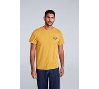 Animal Men's 'Jacob' Short Sleeve Relaxed Fit Lightweight Casual Cotton T-Shirt in Mustard | Size: Small Animal Mustard S