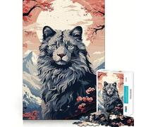 Animal Japan Vibes 1000-piece Jigsaw Puzzles Brain Training Fun Tight Interlock No Gaps Bonding Activity for Loved Ones (38x26cm)