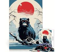 Animal Japan Vibes 1000 Teenager Pieces Jigsaw Puzzle Brain Development Unwind Easily Clean Join Warm Xmas Gift (38x26cm)