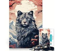 Animal Japan Vibes Jigsaw for Adults 1000 Pieces Brain Memory Game Laser Cut for Flawless Fit Unique Gift for Stress Relief (50x75cm)