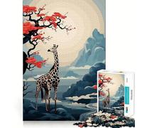 Animal Japan Vibes Jigsaw Puzzle 1000 Mental Recall Game High Accuracy Cutting Craft Interactive Brain Challenge for Home (38x52cm)