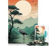 Animal Japan Vibes Jigsaw Puzzle 1000 Pieces Focus Building Toy Firm Fit Secure Assembly Holiday Indoor Entertainment Toy (38x26cm)