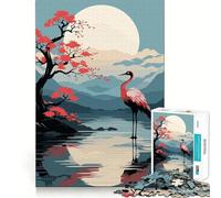 Animal Japan Vibes Jigsaw Puzzles 1000 Mental Focus Game No Gap Tight Fitting Design Interactive Brain Challenge for Home (50x75cm)