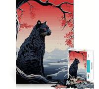 Animal Japan Vibes Jigsaw Puzzles 1000 Pieces Focus Boost Fun Laser Cut for Flawless Fit Bonding Activity for Loved Ones (50x75cm)