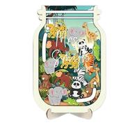 Animal Jar Reward Jar - Wooden Incentive Jar for Kids, Jungle Theme Behavior Training for | Teacher Motivation Tool