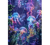 Animal Jellyfish Jigsaw Puzzle 2000 Piece, Puzzles for Adults 2000, The Impossible Challenge, Jigsaw Puzzle Games Classic Educational, Wooden Puzzles, for Home Wall Decoration Gift FNKL1-280