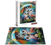 Animal Jigsaw Puzzle, Puzzle 5000 Pieces, Jigsaw Puzzles for Adults 5000 Piece Owl Wooden Puzzles for Adults, Challenging Game Toys Jigsaws with Box for Home Wall Decoration and Gifts Christmas B-6893