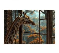 Animal Jigsaw Puzzles for Adults 1500, 1500 piece Jigsaw Puzzles for Adults, Challenging Wooden Jigsaws Puzzle for The Whole for Women, Puzzle for Home Wall Decor, Gifts for Women, Theme: Giraffe A-22