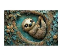 Animal Jigsaw Puzzles for Adults 3000, 3000 piece Jigsaw Puzzles for Adults, Challenging Wooden Jigsaws Puzzle for The Whole for Women, Puzzle for Home Wall Decor, Gifts for Women, Theme: Sloth S-6