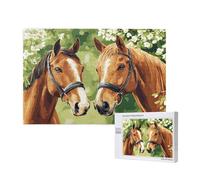 Animal Jigsaw Puzzles for Adults 500, Horse Puzzles for Adults Wooden, Funny/Difficult/Impossible/Challenging Decompression Games, As a Birthday and Holiday Decor Gift for Women and Men M-578