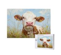 Animal Jigsaw Puzzles for Adults 5000, Highland Cattle Puzzles for Adults Wooden, Funny/Difficult/Impossible/Challenging Decompression Games, As a Birthday for Women and Men M-1052